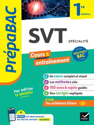 cover image of Prépabac SVT 1re générale (spécialité)